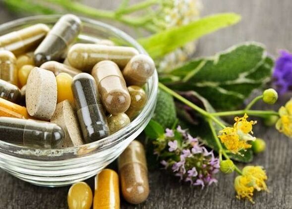 herbes et comprimés pour le traitement de la prostatite